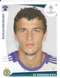 Roman Eremenko Dynamo Kyiv samolepka UEFA Champions League 2009/10 #390